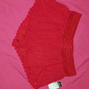 Rue21 red crochet skort